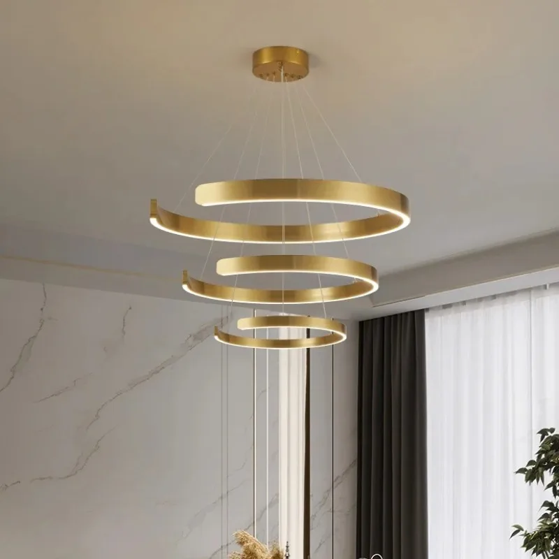 Modern Minimalist Round Ring Ceiling Pendant Lights LED Restaurant Bedroom Living Room Nordic Home