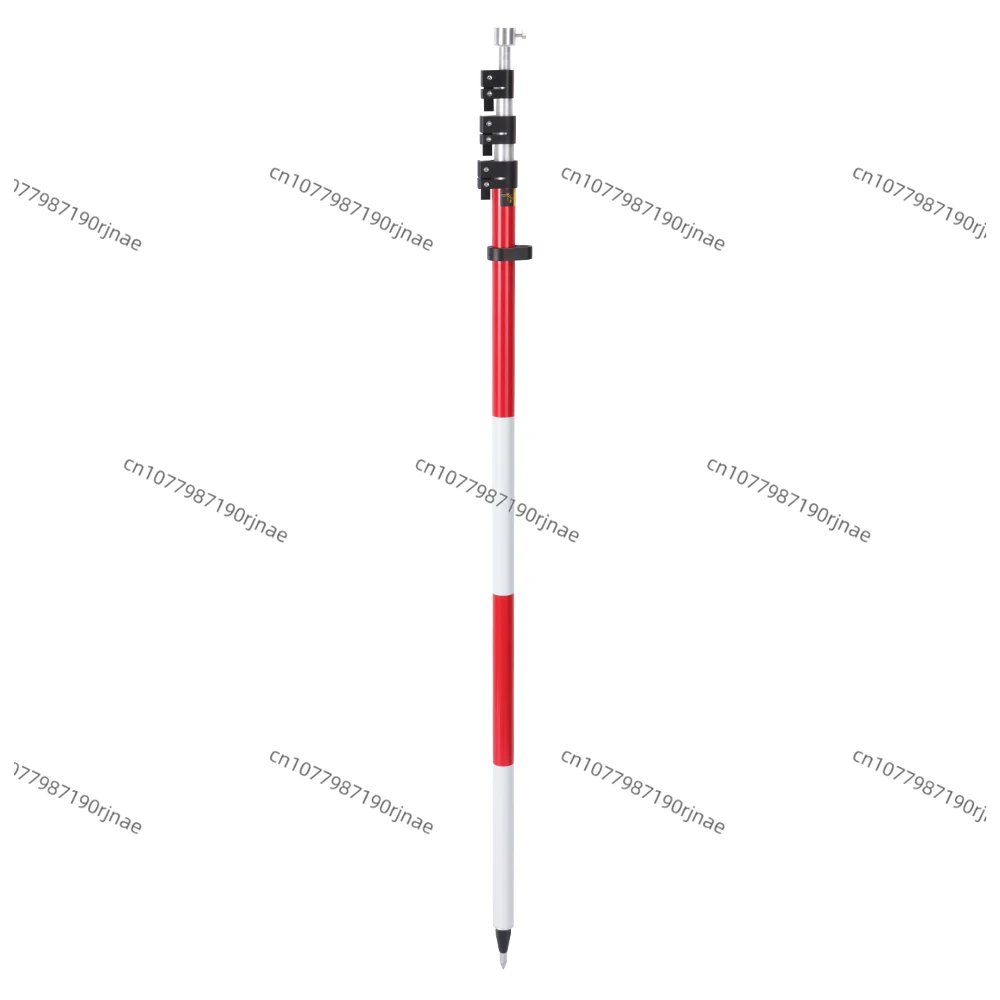 

New Sale Aluminum Telescopic Surveying Prism Pole Rod 3.6m 5.1m 2 3 Section with Twist Lock Quick Lock