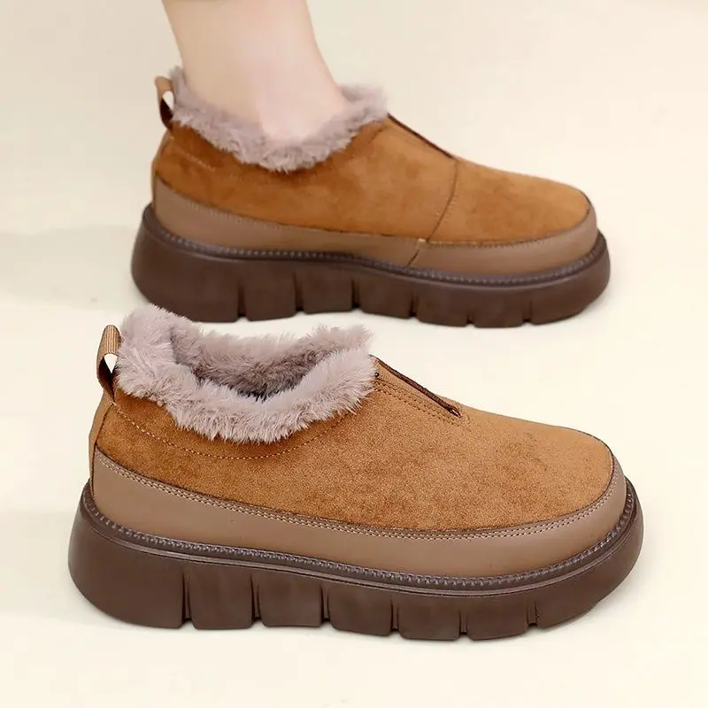 

New arrival Winter New Women's Fleece-lined Cotton Shoes Warm and Comfortable Thick-soled Non-slip Durable Women's Cotton Shoes