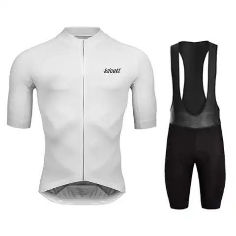 New Rvouei Cycling Jersey Sets Summer Short Sleeve Bicycle Breathable Men's MTB Bike Clothing Maillot Ropa Ciclismo Uniform Suit