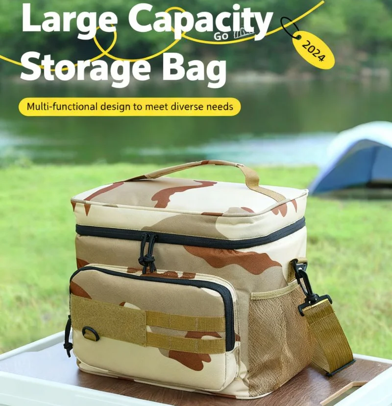 

Уличная сумка для пикника, большая вместительная камуфляжная портативная сумка со льдом, изолированная сумка, водонепроницаемая сумка для хранения свежести, сумка для пикника и кемпинга