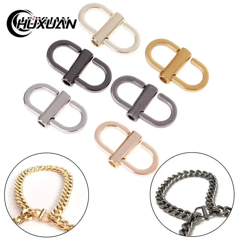 2Pcs/set New DIY Adjustable Metal Buckle Clip Handbag Chain Strap Length Shorten Bag Accessories  Repair