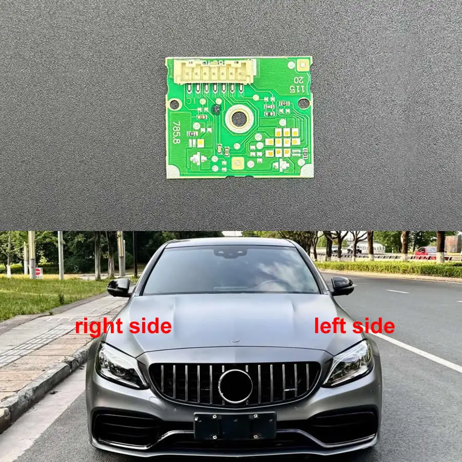 For Benz C-Class W205 2019 2020 2021 High configuration White DRL LED Headlight Control Unit Daytime Running Light Module