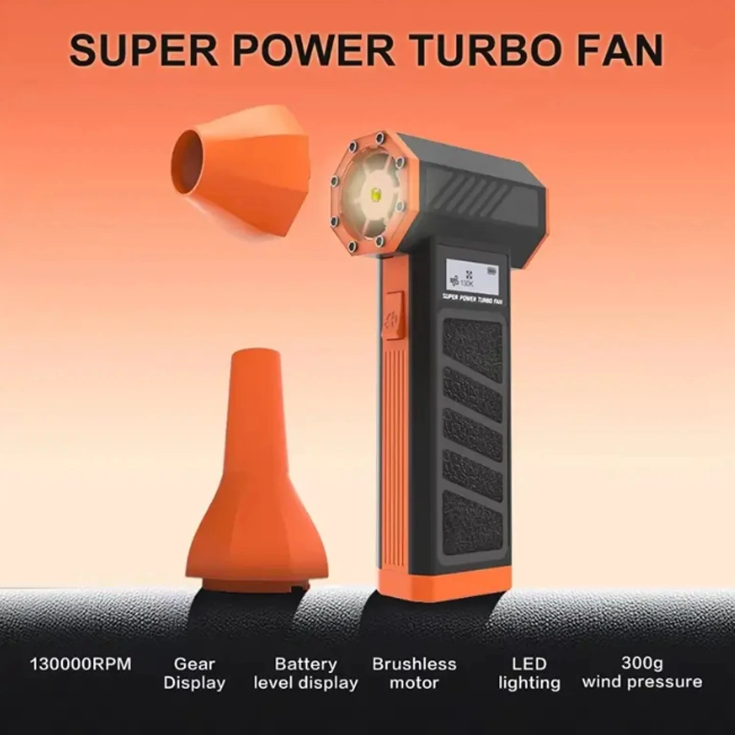 

300000PRM Portable Electric Air Blower Turbo Jet Fan Brushless Motor HighSpeed Mini Turbo Jet Fan Adjustable Wind Violent Blower