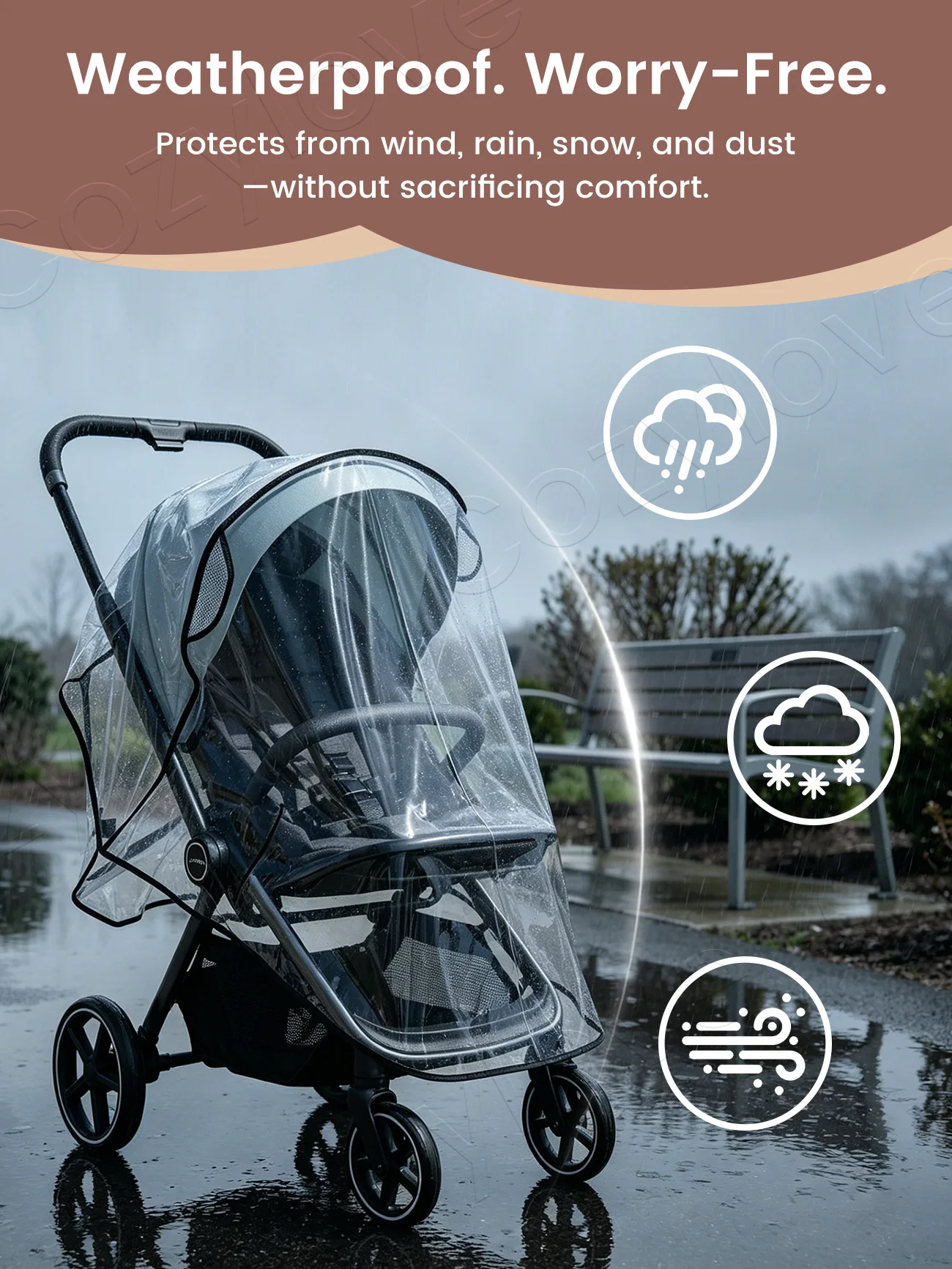 Universeller Kinderwagen-Regen – Stroller Rain Cover Bewertung und Preis