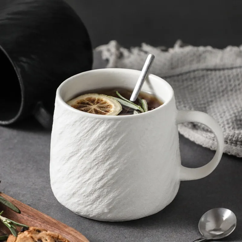 

Simple Stone Texture Ceramic Coffee Cup 325ml Large Capacity Tea Cup Home Dessert Bread Milk Mug Office Mug Gift Home Decoration