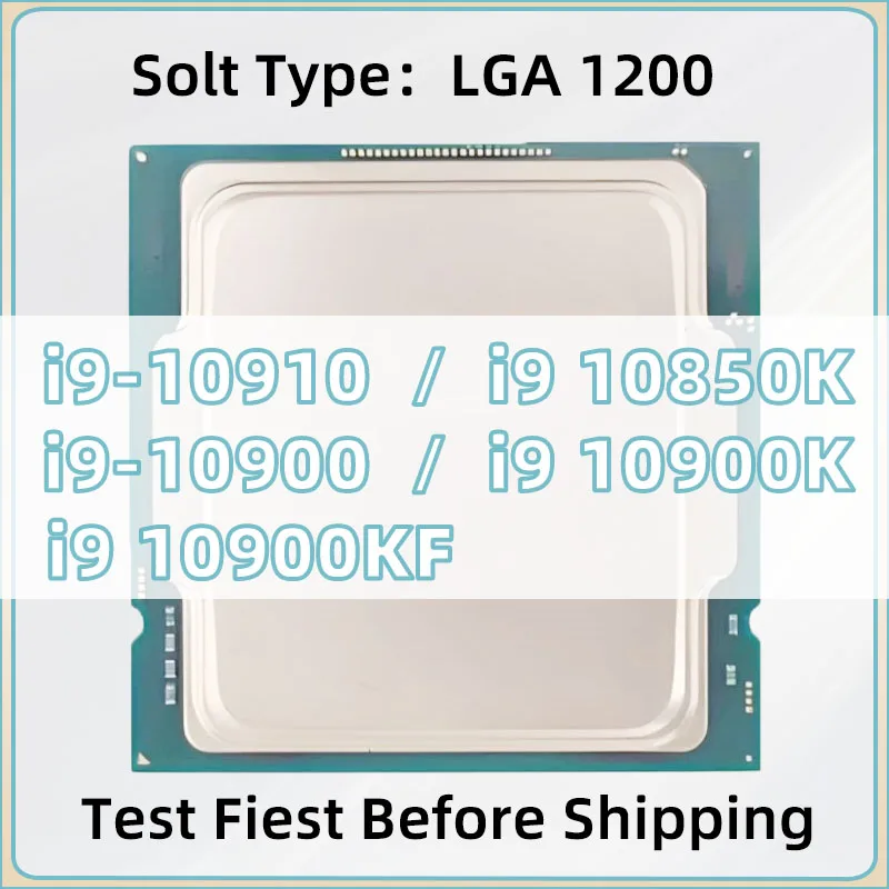 I9 10900 I9 10910 I9 10850K I9 10900K I9 10900KF 10-Core 20-Thread L3 20MB CPU LGA-1200 Processor For Desktop