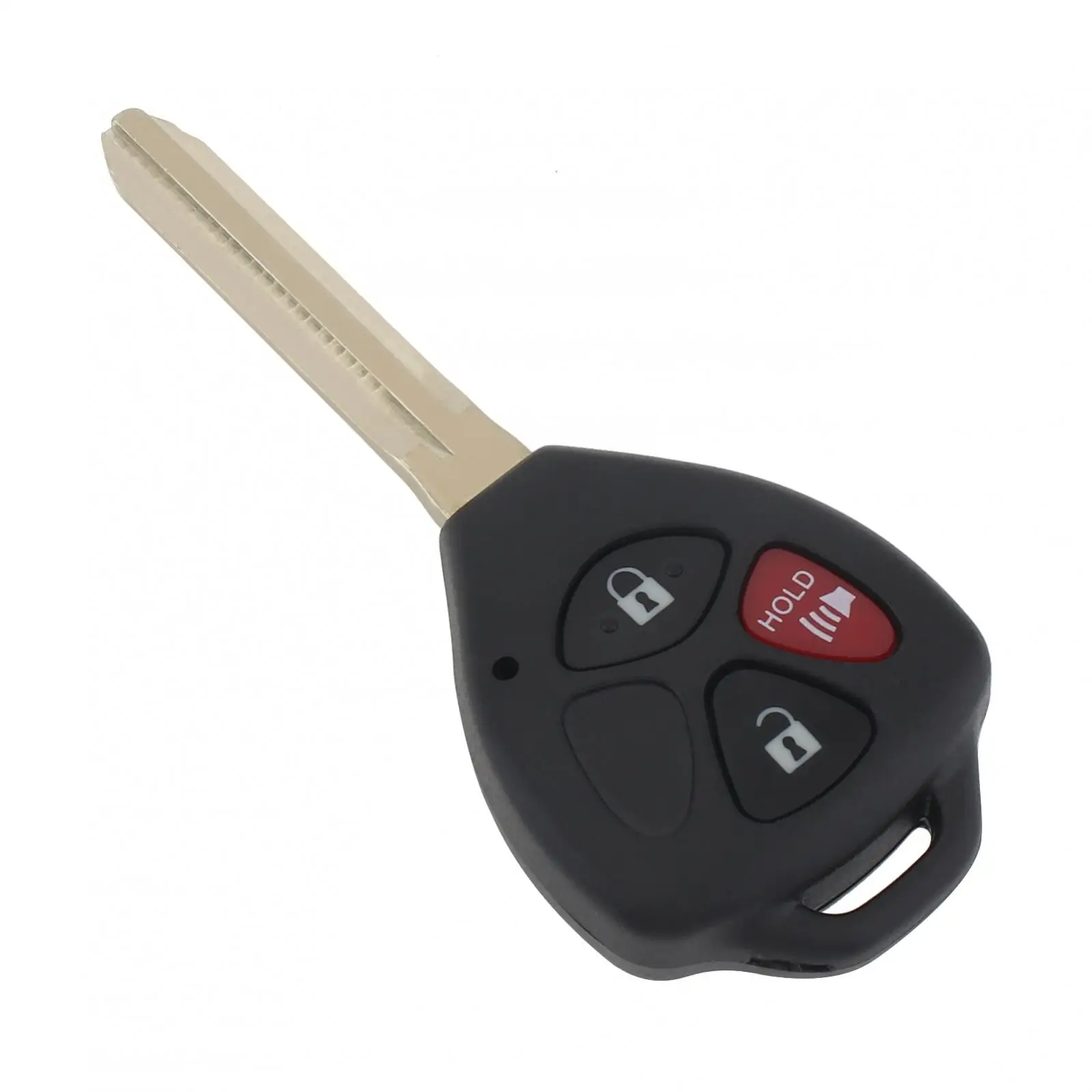 Carcasa de llave de Control remoto de coche sin cortar, 3 botones, funda de llave inteligente Fob, apto para Toyota Corolla RAV4 Yaris Venza Scion tC xA xd