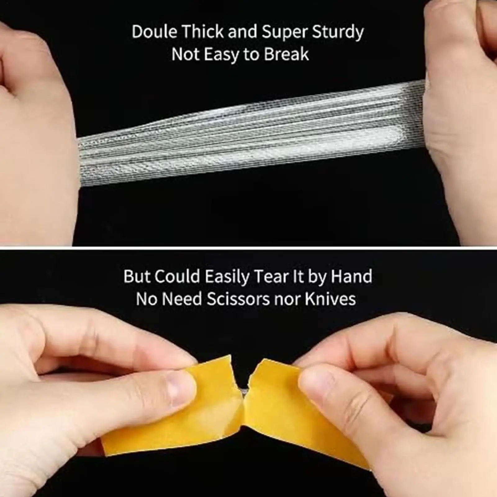 Double Sided Tape Mesh Adhesive Heavy Duty Removable Tear Resistant High Bond Carpet Tape Rugs Gripper Poster Wall Sticker Home