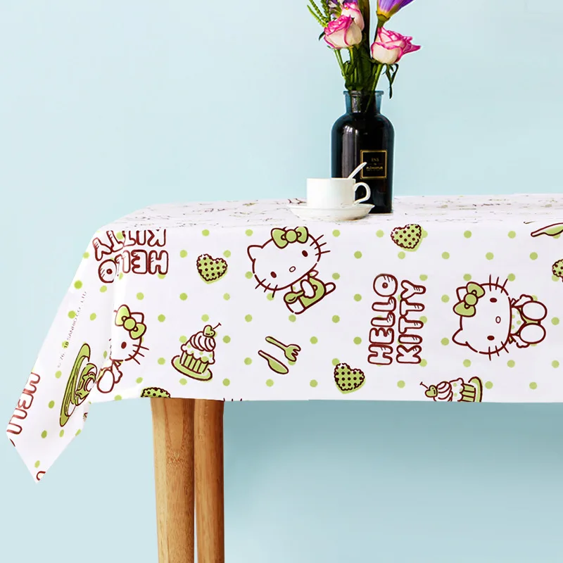 Sanrio Hello Kittys Tablecloth Kawaii Kuromi Anime Student Desk Outdoor Picnic Party Gathering Table Cushion Toys for Girls