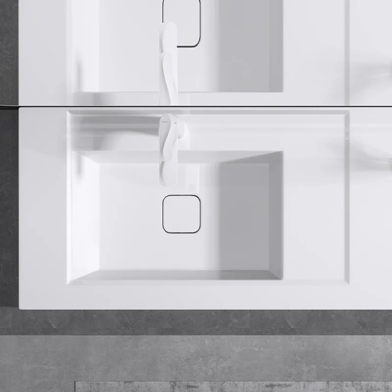 Artificial stone integrated platform basin small apartment wall-mounted hotel B & B