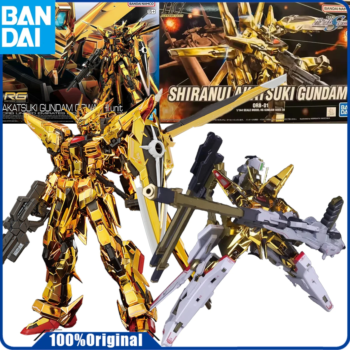 

Bandai Original SHIRANUI AKATSUKI GUNDAM AKATSUKI GUNDAM OOWASHI UNIT Anime Figure Assembly Model Toys Collectible Gift In Stock