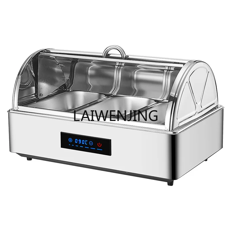 

MJY stainless steel buffet visual transparent flip canteen hotel breakfast thermal insulation tableware