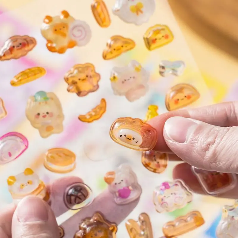 Waterproof 3D Mini Kawaii Rabbit Animal Stickers Cute Cartoon Decals DIY Journal Planner Scrapbook Stationery Decor Supplies