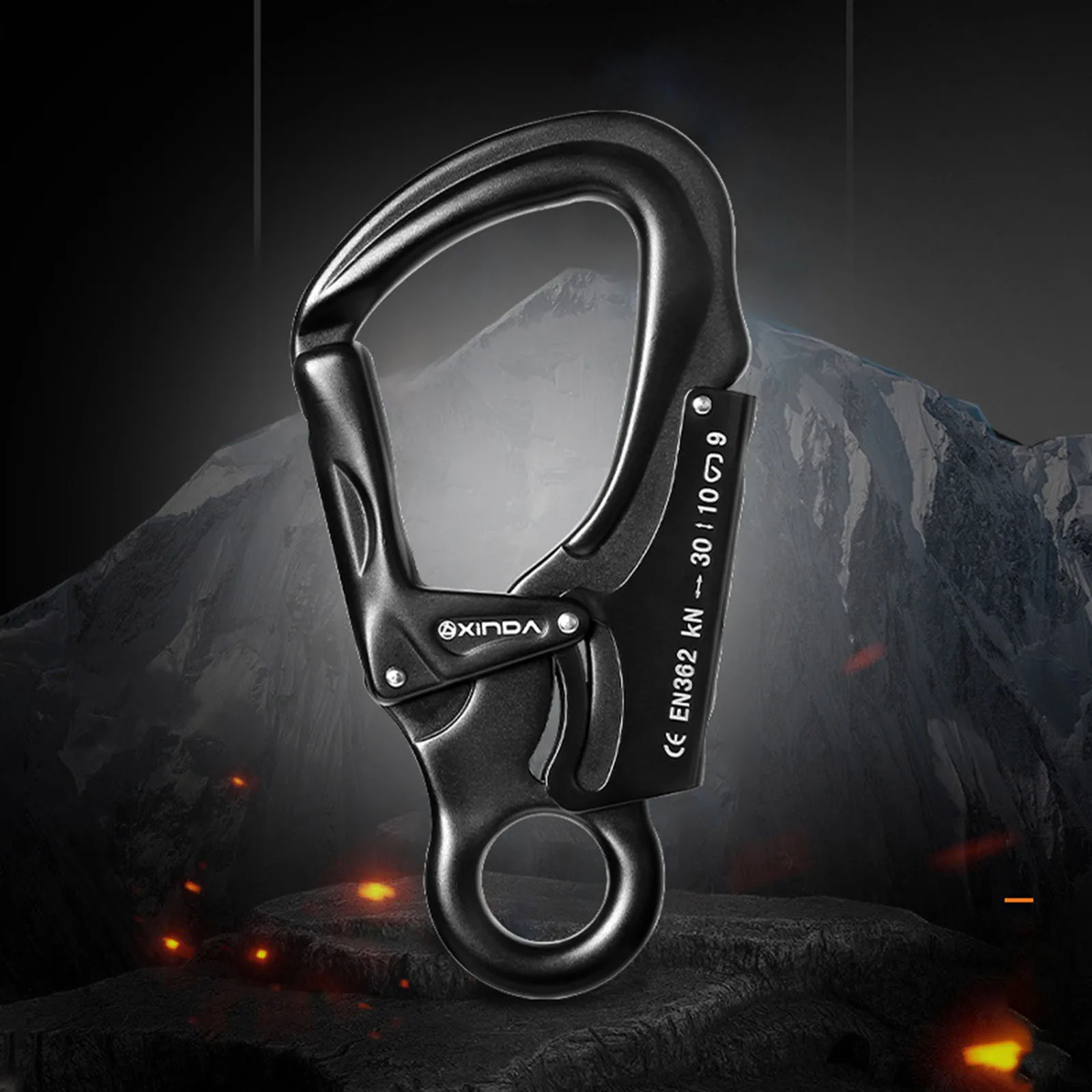 Locking Carabiner Keychain Heavy Duty Hardware for Dog Leash Hiking Camping