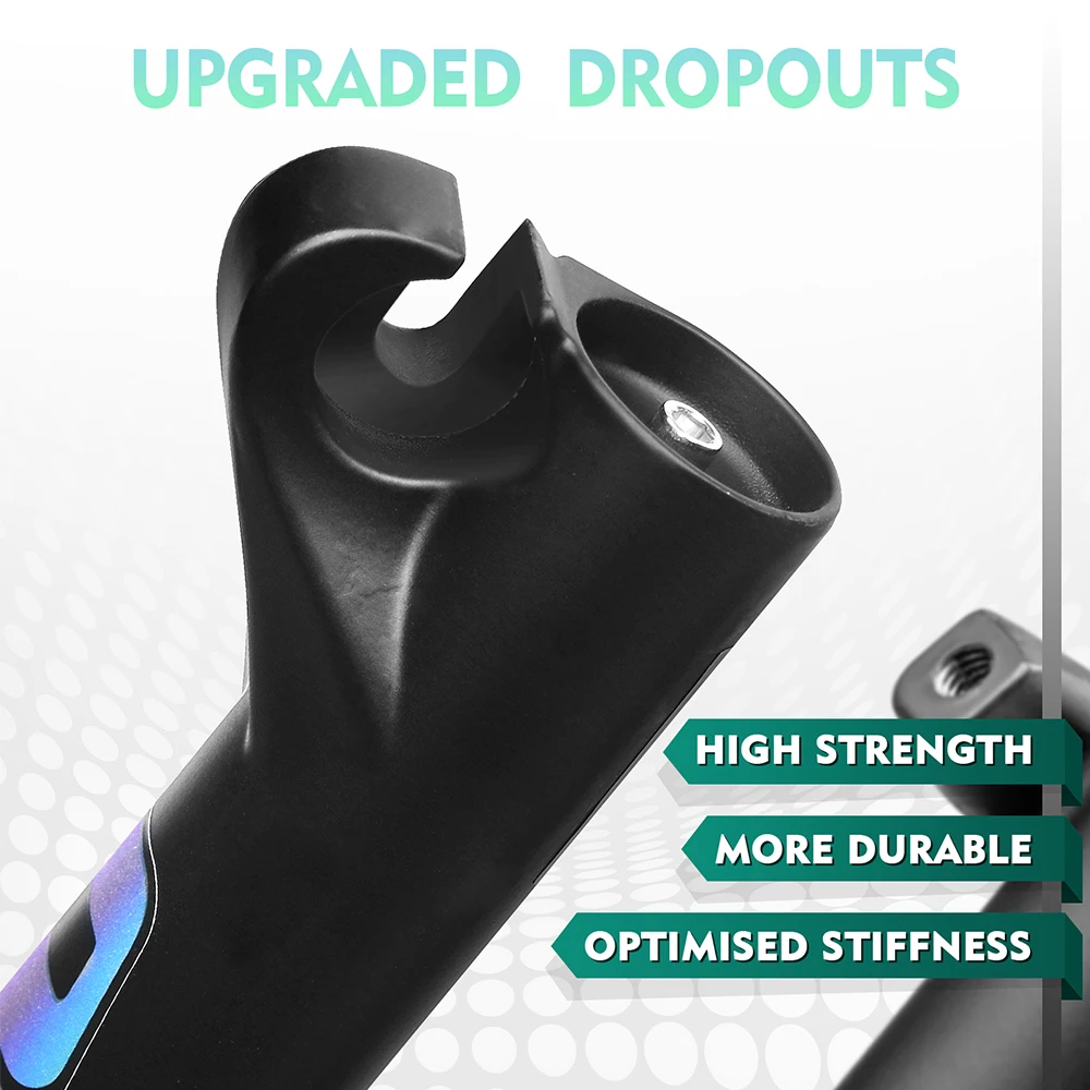 BUCKLOS 20*4.0 Bicycle Fork Double Shoulder E-Bike Fork 9*135mm 20 Beach Snow Bicycle Forks 4.0 Tire BMX Forks 180mm Trave