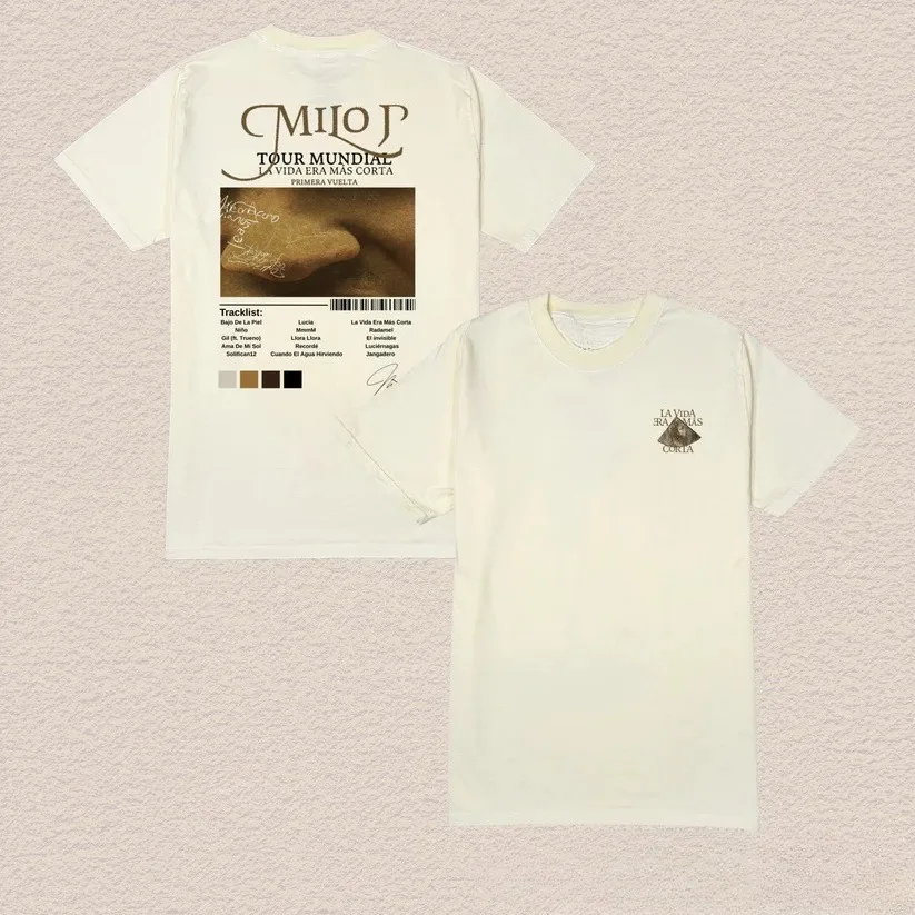 Milo J Merch Tee Unisex T-shirt Men Short Sleeve Tee Causal Tops Clothes Female Y2K Tops