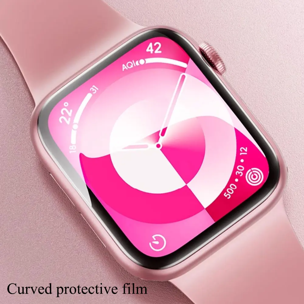Screen Protector For Apple Watch Series 9-8-7-6 5 4 Se ultra-2 49mm 41mm 45mm 40mm 44mm 3D (Not Tempered Glass) Film Accessories
