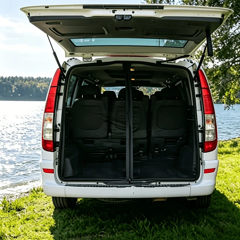 Rede Mosquiteira para Porta-Malas de Carro, Cortina de Malha para Porta Traseira de SUV, Rede Anti-Insetos Respirável para Camping