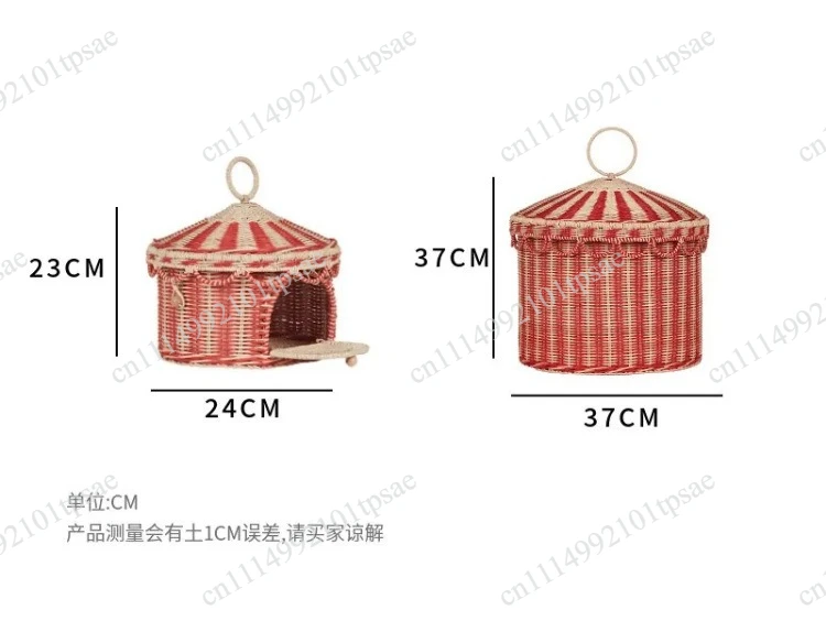 Rattan storage basket for storing household sundries and organizing boxes