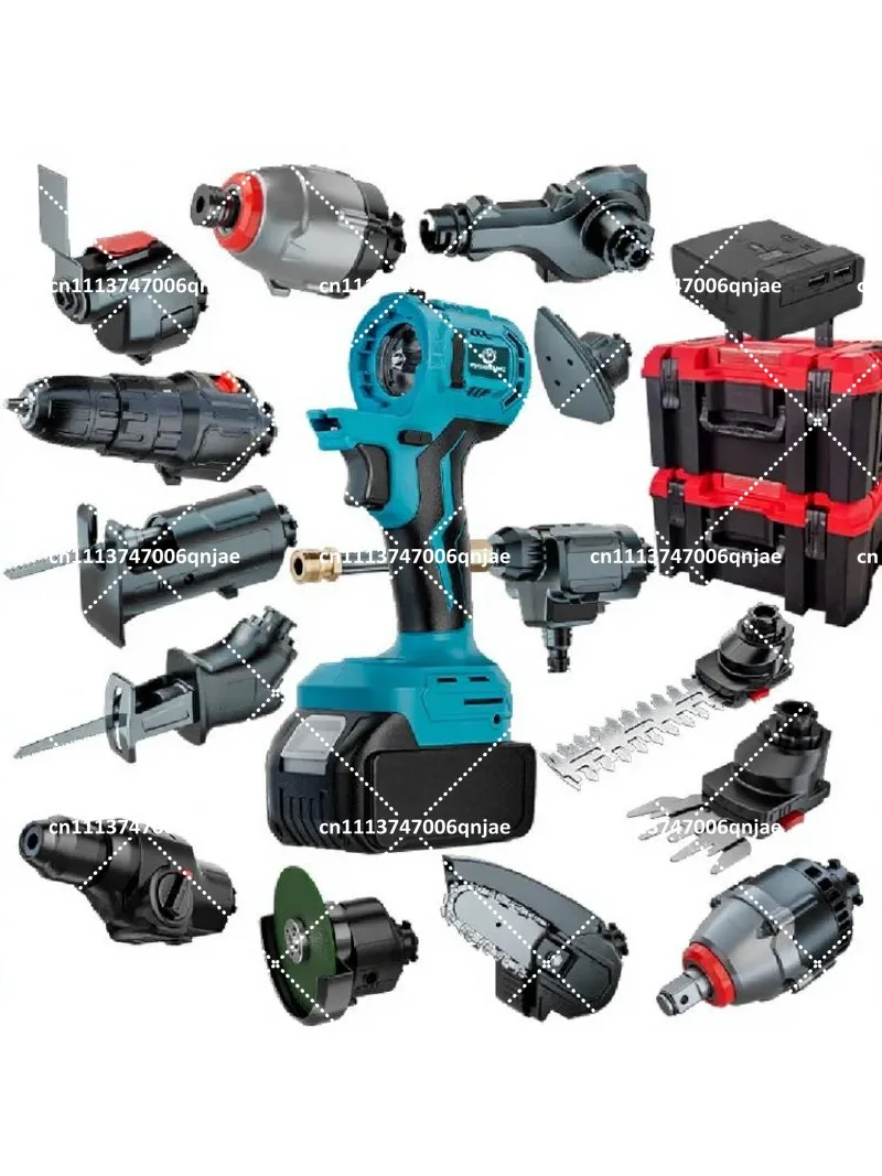 15 in 1 Impact Drill Set, Cordless Power Tool Combo Kit with Li-Ion Battery, Multi-Function Electric Screwdriver