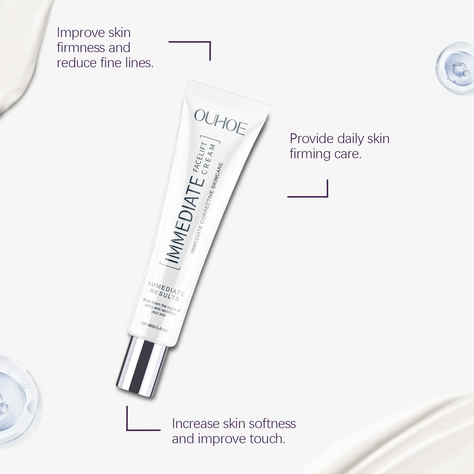 Nasolabial Folds Cream Contain Collagen Hyaluronic Acid Firming Skin Fade Fine Lines Deep Moisturizing Facial Cream Anti Wrinkle