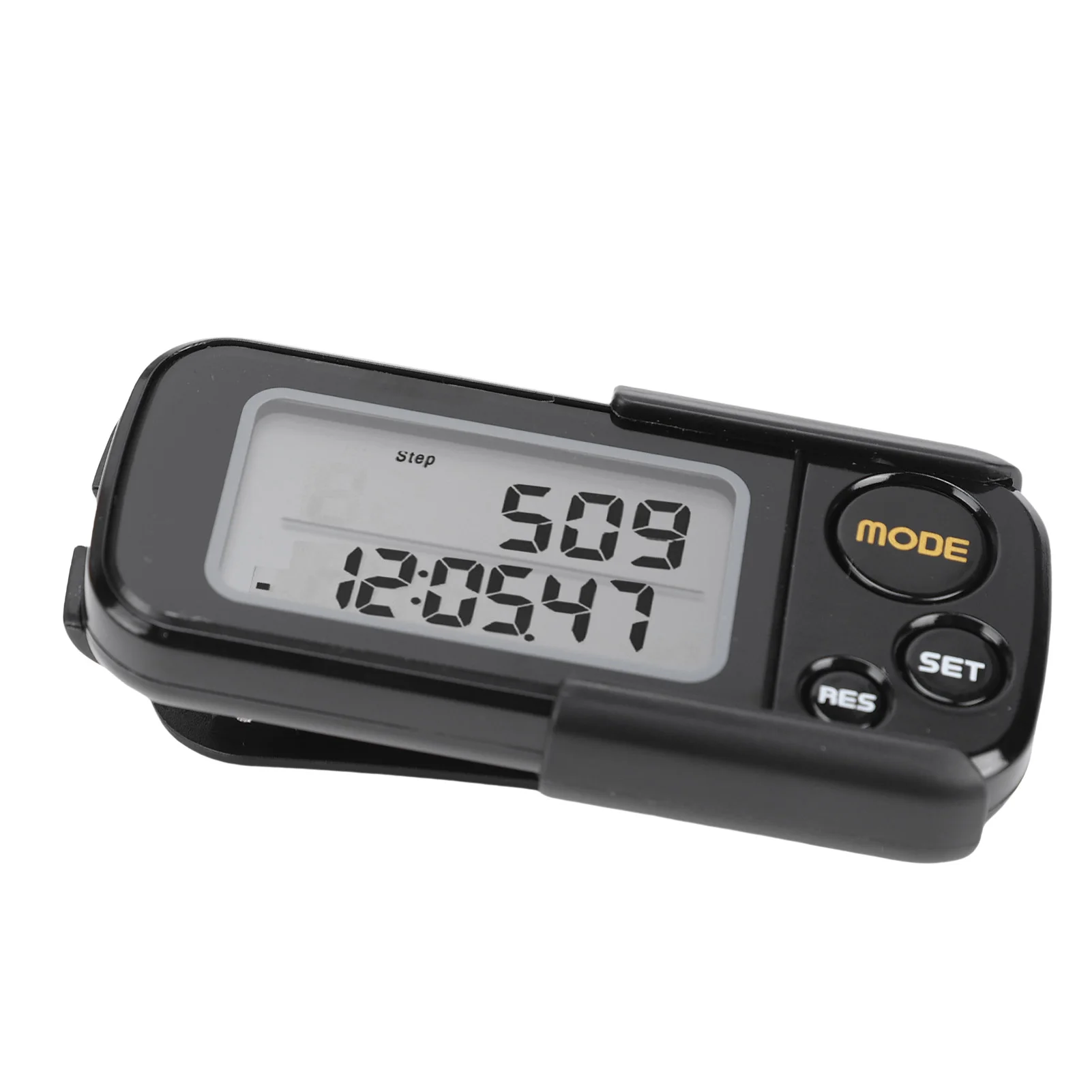 

3D-шагомер с большим цифровым дисплеем, памятью на 30 дней, точный счетчик шагов для мужчин, женщин, молодежи, взрослых и пожилых людей, черный цвет