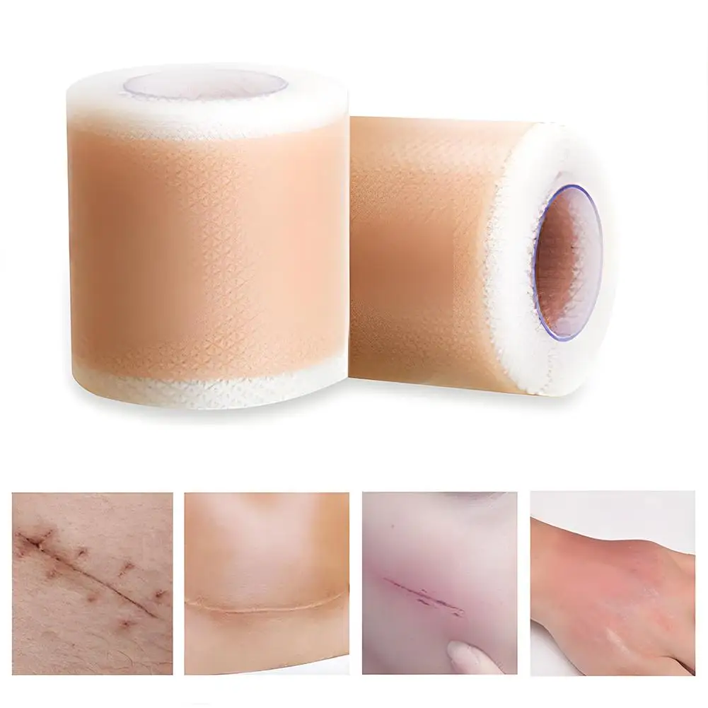 4X150CM Silicone Scar Patch Skin Repair Sheets Removal Self-Adhesive Stretch Mark Tape Therapy Patch Burn Acne Scar Skin Care ﻿