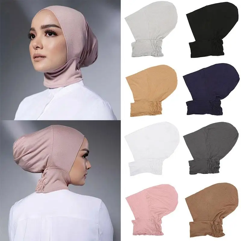 Muslimischen Underscarf Frauen Schleier Hijab Motorhaube Muslimische Frauen Schal Turbane Kopf schals Für Frauen Hijab Kappe Islamischen Hut Turbante Mujer