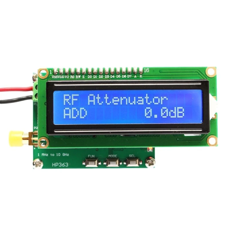 

HP363 Power Meter 1MHz~10GHz -50~0dBm Power Detector RF Power Attenuation Value Settable Tester Measuring Module E65C