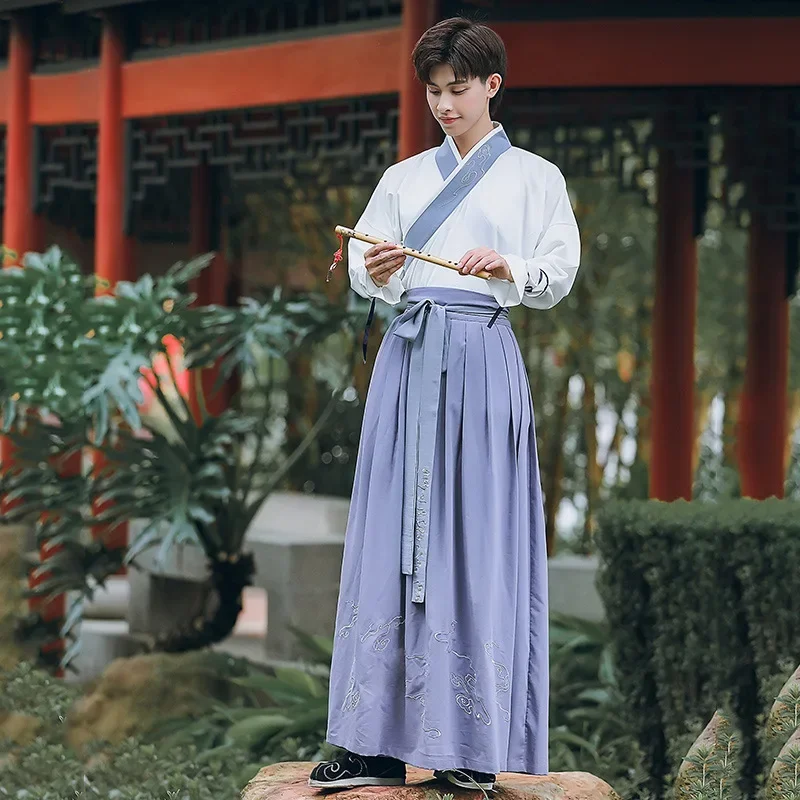 자수 남성 한복 중국 전통 한복 성인 할로윈 코스프레 송나라 의상 팬시 드레스 2025 핫세일