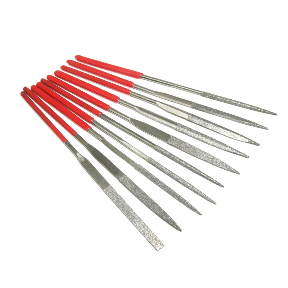 10pcs 4 X160/5 X180mm Set di lime ad ago strumento per intaglio del legno strumenti per lucidatura in metallo per gioielli in vetro metallo File manuale in acciaio