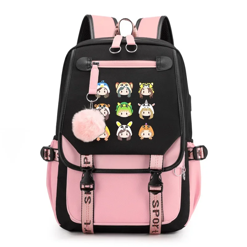 

New cartoon Korean-Kop pattern Harajuku backpack casual street cute USB backpack high quality zipper backpacks