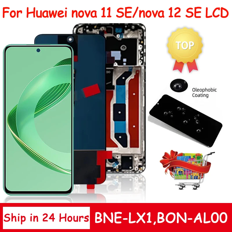 

6,67-дюймовый AMOLED для Huawei nova 11 SE ЖК-дисплей BON-AL00, сенсорная панель, дигитайзер для Huawei Nova 12SE, запасные части для ЖК-дисплея