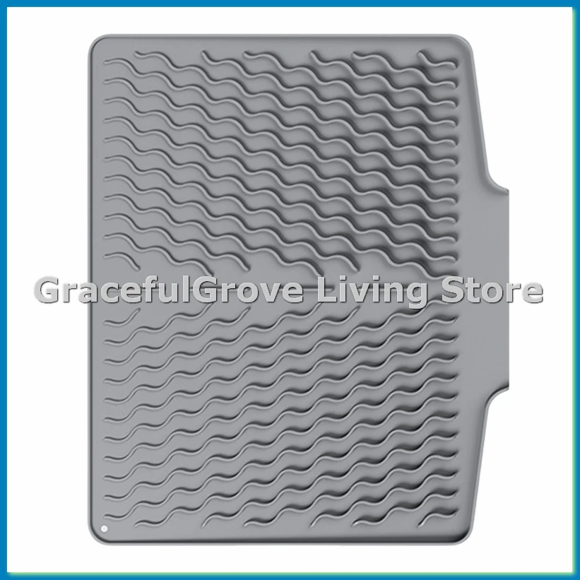 

Силиконовый коврик для сушки посуды, противоскользящий коврик для раковины, наклонный дренажный коврик для сушки тарелок и мисок - AC17