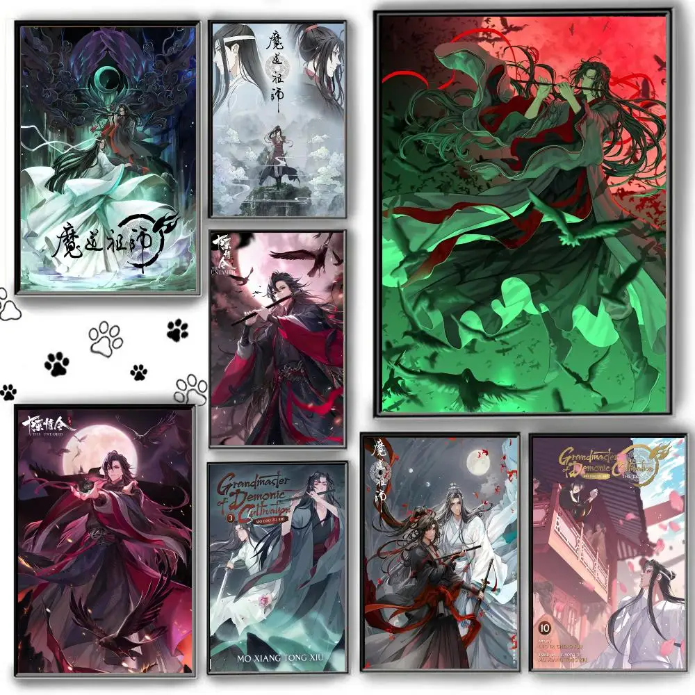 Anime Mo Dao Zu Shi Poster Peel And Stick Matte PVC Self Adhesive Removable Waterproof Frameless Bedroom Living Room Decor