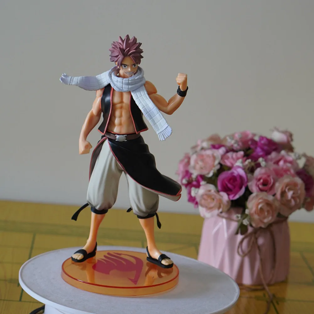 Figura de Natsu Dragneel de Fairy Tail, Estatua de PVC, Modelo de Adorno de Escritorio, Coleccionable de Anime, Decoración, Cazador de Dragones de Fuego, Regalo