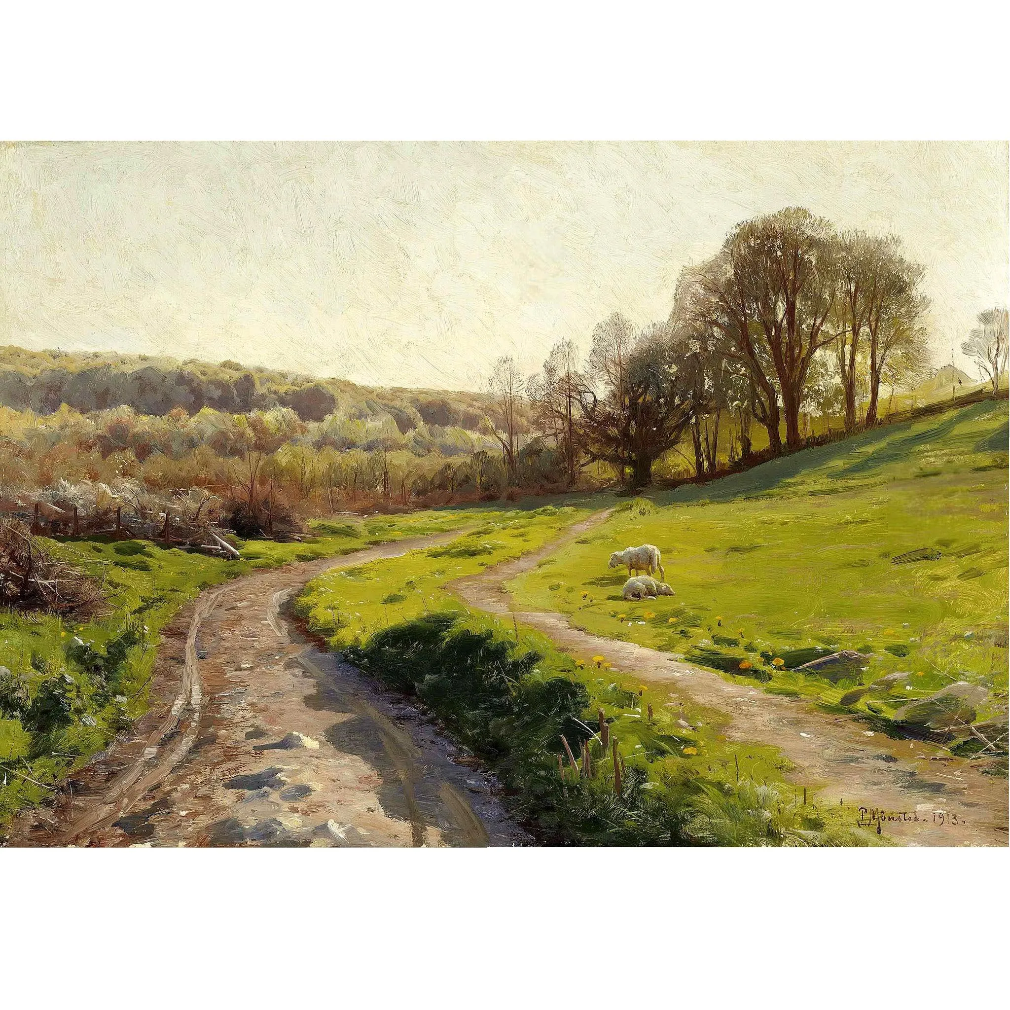 Peter mork mosted oil painting reproduction,Hand painted landscape painting on canvas,paintings wall decor,Free shipping