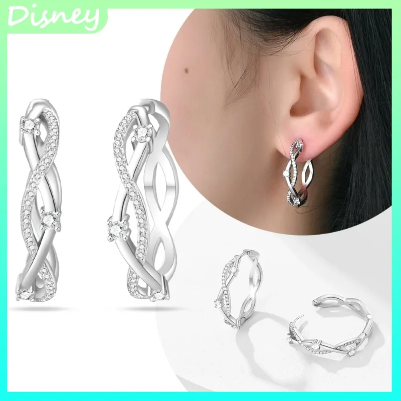 

2025 925 Sterling Silver Original Geometric Healing-Shaped Earrings White Zirconia Inlay • Women's Jewelry
