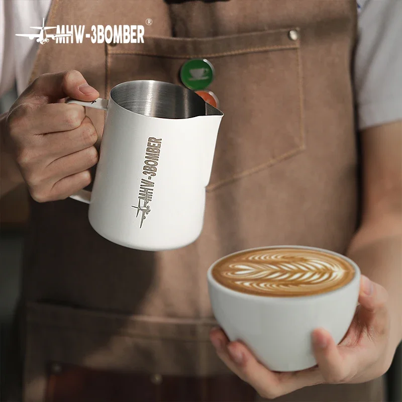 

MHW 3BOMBER Espresso Milk Frothing Pitcher Milk Steaming Jug 450/600ml Coffee Milk Pitcher For Barista