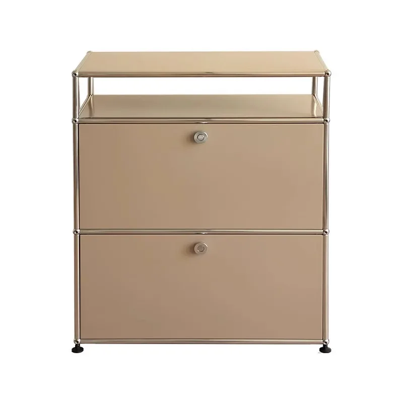 

Double-layer small side cabinet, small apartment light luxury dining side cabinet, modern