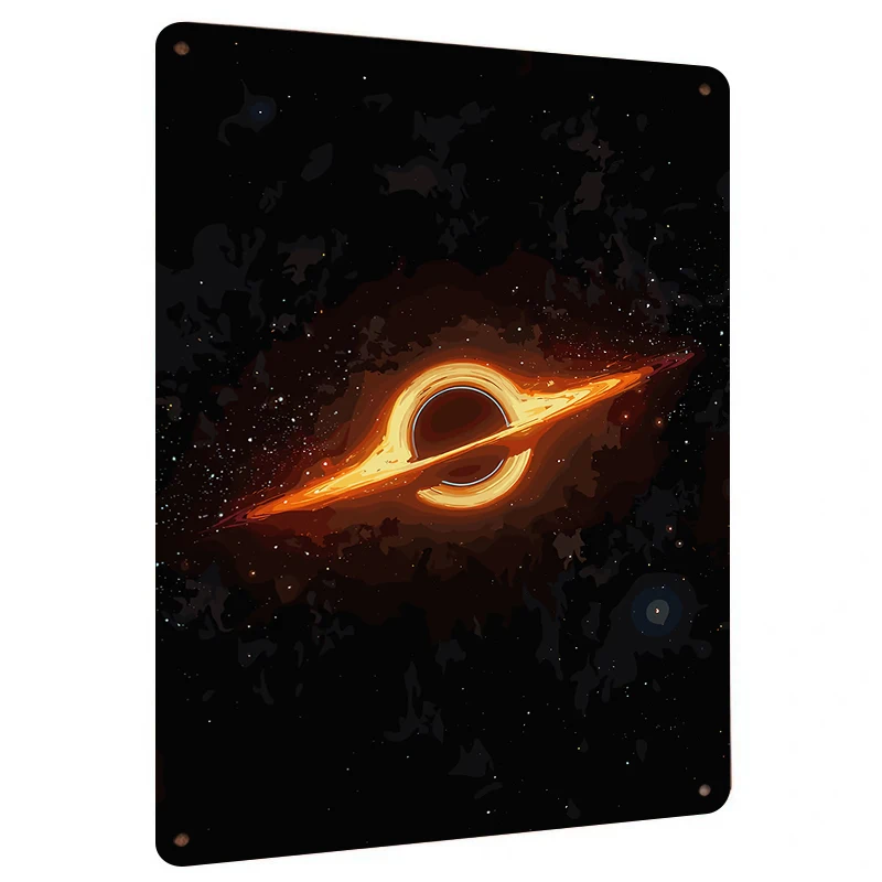 Black Hole Accretion DiskBlack Hole Accretion Disk Space Galaxy Metal Wall Art Modern Living Room BedroomHome Decor Painting