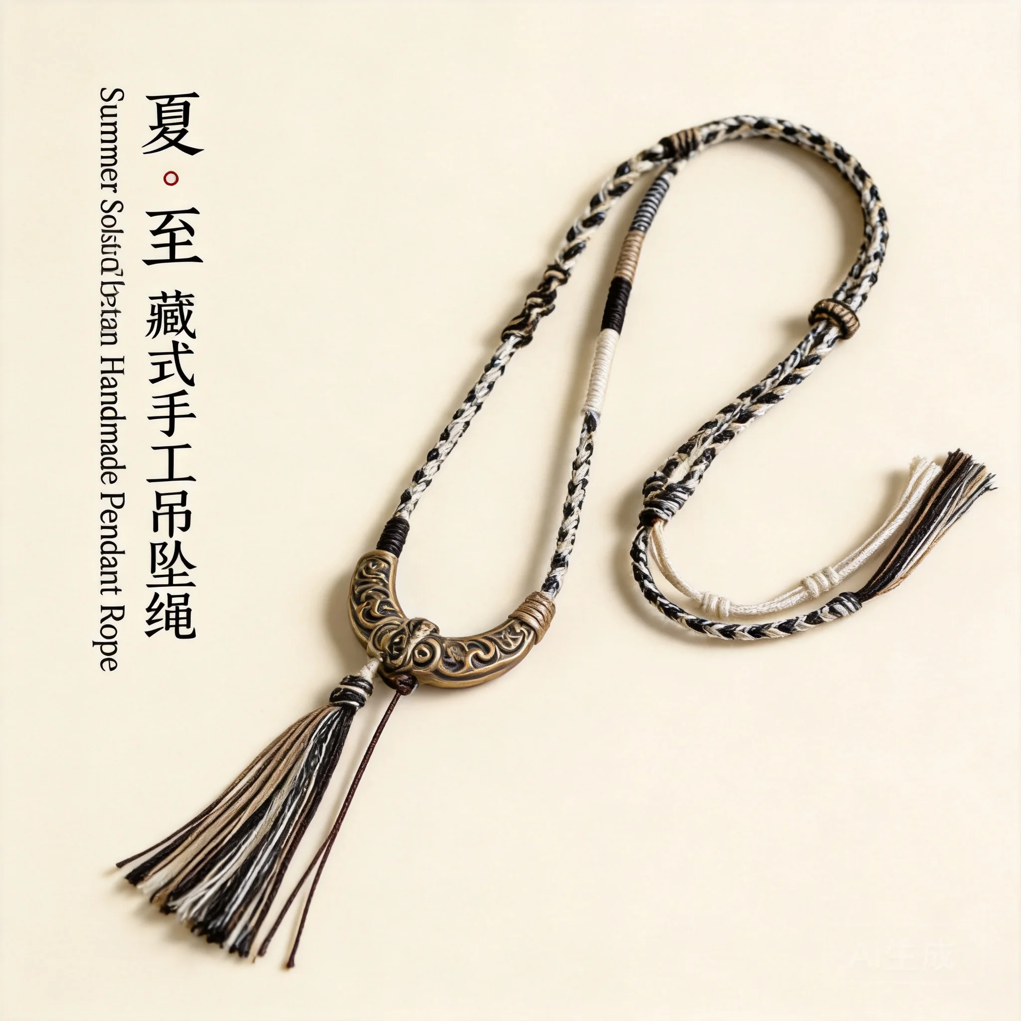 Yno Handmade Tibetan Style Lucky Braided Pendant Cord Adjustable Necklace Rope For Jade Jadeite Amber Thangka Eight Treasures