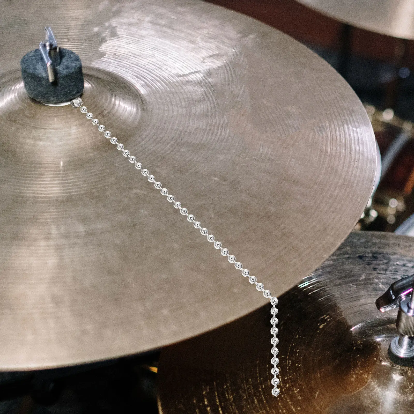 Cymbal Sizzler Chain Aluminum Alloy Drum Cymbal Extension Chain Random Color Professional Drum Set Sound Effect Accessory