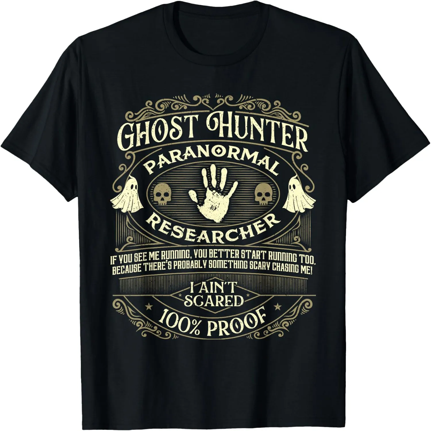Ghost Hunter - Ghost Hunting Halloween Paranormal Activity T-Shirt Small Vintage t-shirt, Everyday wear tee,