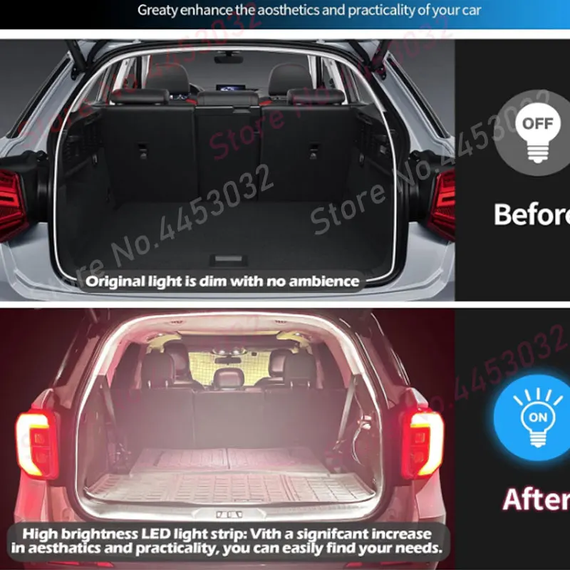 Car Trunk Seal Edge LED Strip For Toyota C-HR AX10 AX50 2019 2018 Flexible Light Strip Decoration Lighting Easy Installation - view 3
