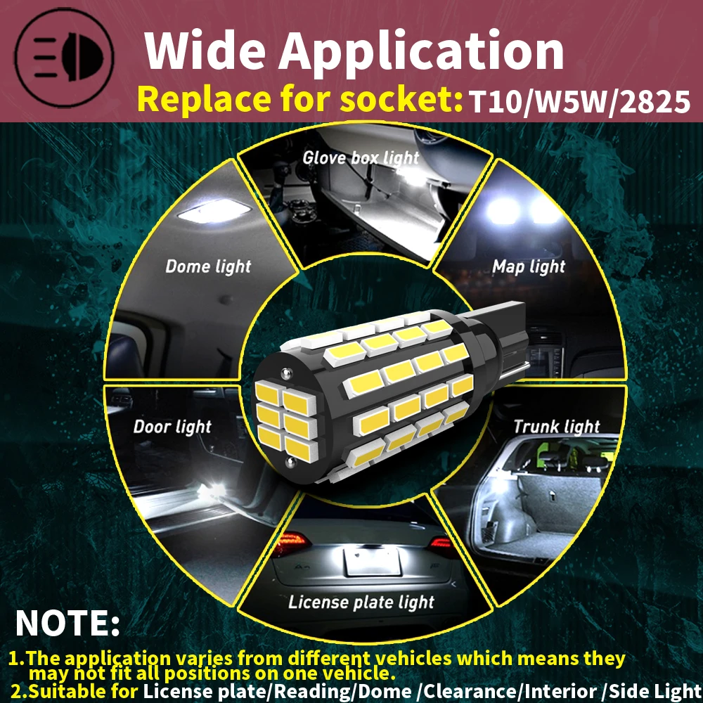2pcs W5W T10 Led Canbus Parking Light Clearance Bulb Lamp For Opel Astra j h g gtc Vectra c h Corsa d e Insignia Mokka Vivaro - view 4