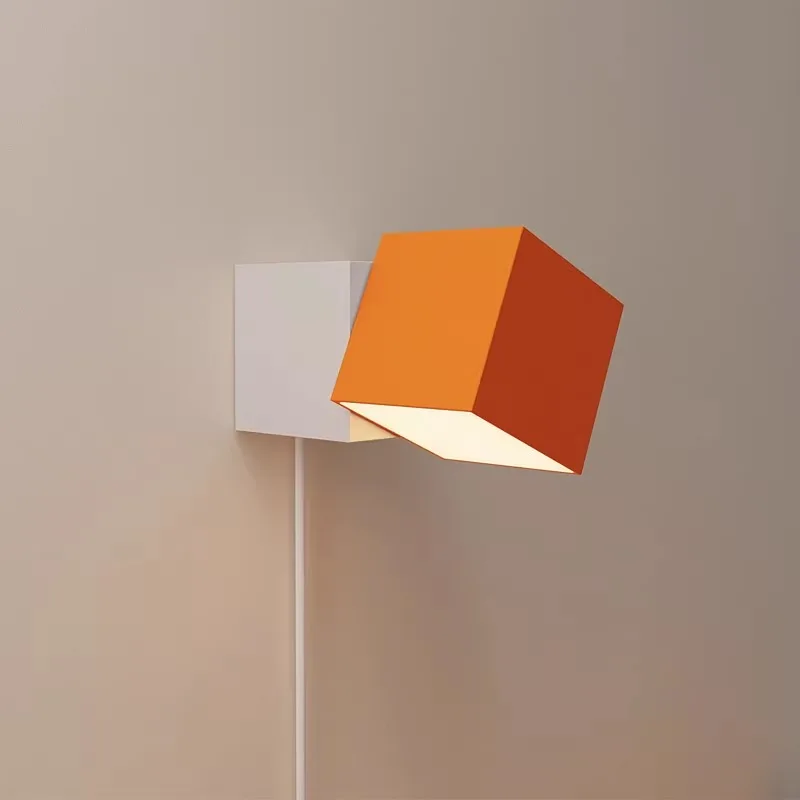 LED Rotatable Bedroom Bedside Wall LampCreative Living Room Background Wall Light Square Hallway Stairs Light