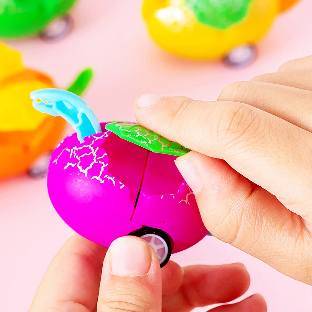 10PC Fun Transforming Dinosaur Pull Back Car Toy Kids Birthday Baby Shower Party Favor Prize Pinata Filler Easter Gifts for Kids