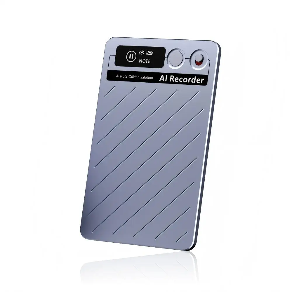 Hganus Draagbare AI Spraakrecorder met App-besturing, 64GB opslag, AI Transscriptie/Samenvatting, ChatGPT-4 App, Telefoon, BT 5.3 - afbeelding 2